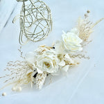 Load image into Gallery viewer, Boho Ivory – Whisper Preserved Floral Bridal Hairpiece Set (7-Piece)