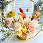 Load image into Gallery viewer, Golden Harmony Preserved Flower Gift – Circle Bloom Edition
