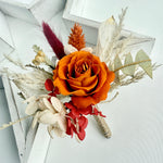 Load image into Gallery viewer, Bohemian Flame - Preserved Flower Boutonniere