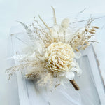 Load image into Gallery viewer, Boho Ivory - Preserved Flower Boutonniere