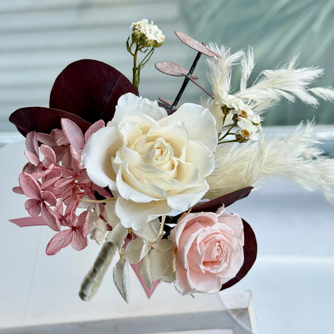 Blush Eternal Rose - Preserved Flower Boutonniere