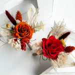 Load image into Gallery viewer, Bohemian Flame - Preserved Flower Boutonniere