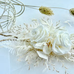 Load image into Gallery viewer, Boho Ivory – Preserved Flower Wrist Corsage