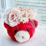 Load image into Gallery viewer, Teddy Bloom Duo – Preserved Flower Plush Arrangement
