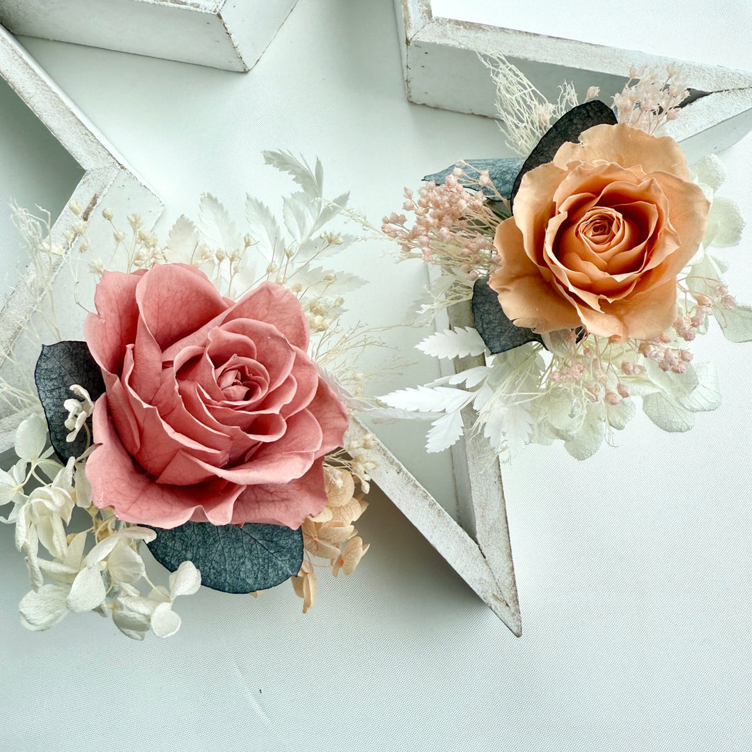 Coral Blush - Preserved Flower Boutonniere