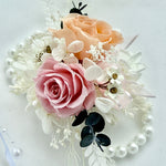 Load image into Gallery viewer, Coral Blush - Preserved Flower Wrist Corsage