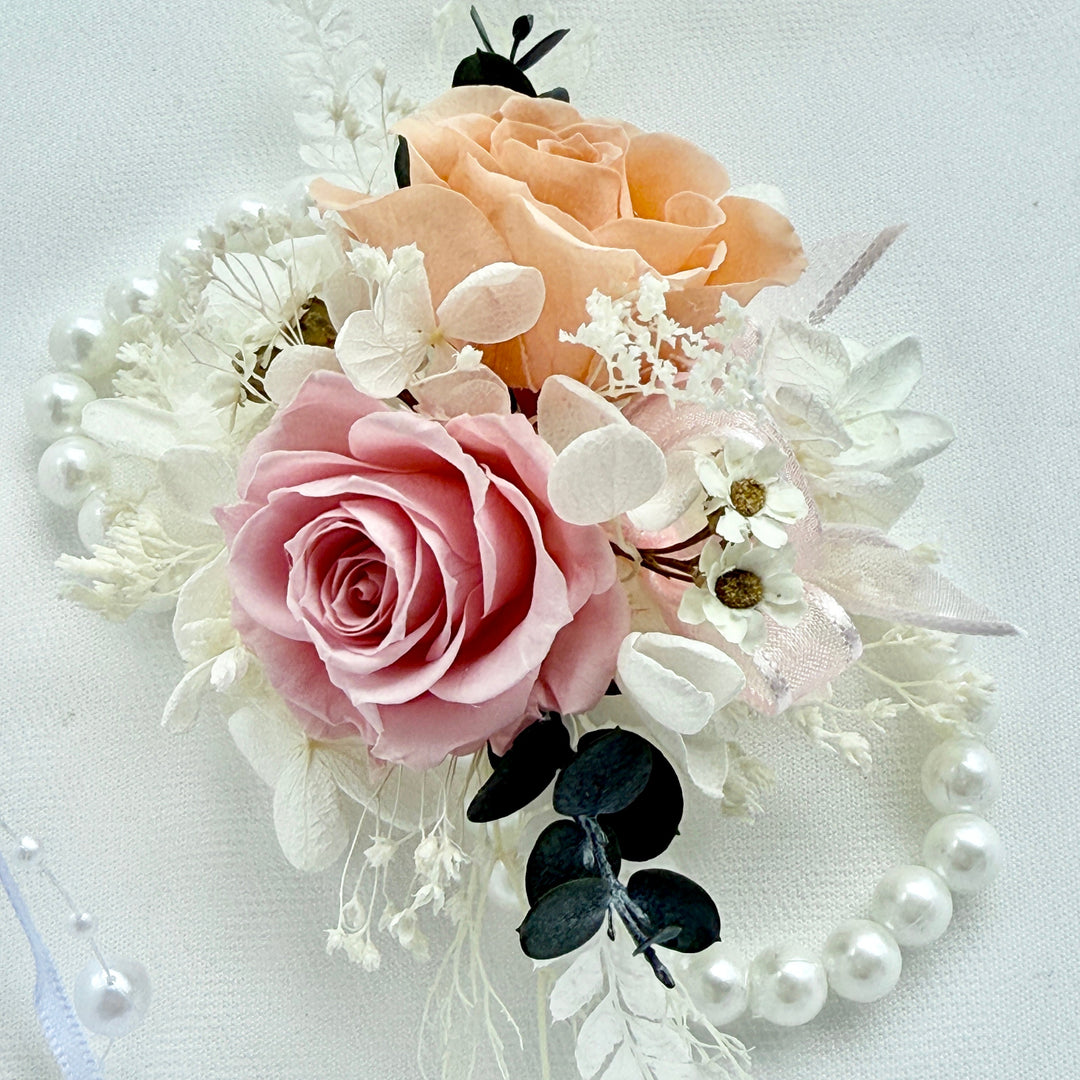 Coral Blush - Preserved Flower Wrist Corsage