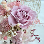 Load image into Gallery viewer, Heart &amp; Bloom Preserved Flower Vase – Pastel Color Series