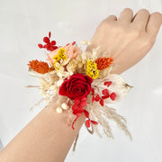 Bohemian Flame - Preserved Flower Wrist Corsage