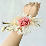 Load image into Gallery viewer, Eternal Blush Elegance – Preserved Flower Wrist Corsage