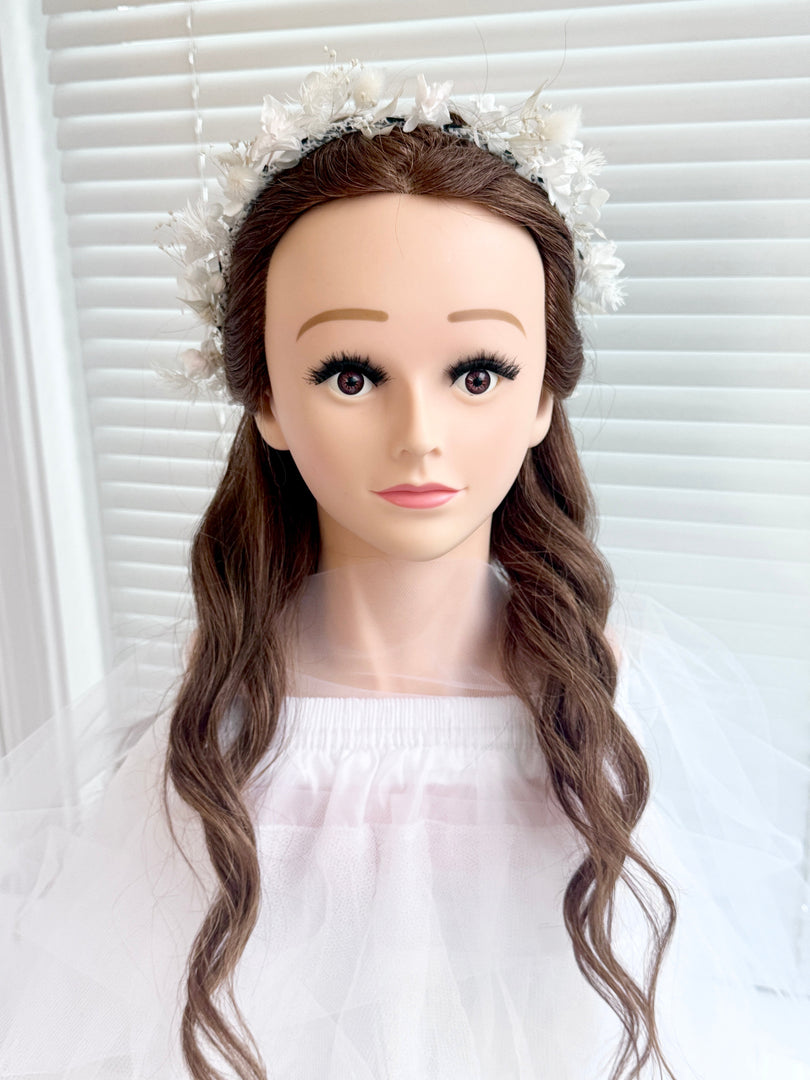 Cloud Blush – Preserved Floral Bridal Flower Crown