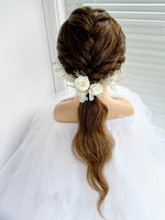 Load image into Gallery viewer, Boho Ivory – Whisper Preserved Floral Bridal Hairpiece Set (7-Piece)
