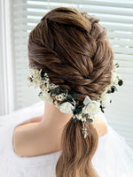 Load image into Gallery viewer, Ethereal Ivory – Preserved Floral Bridal Hairpiece Set (5-Piece)