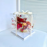 Load image into Gallery viewer, Radiant Bloom Preserved Flower Arrangement – Golden Hoop Design