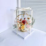 Load image into Gallery viewer, Golden Harmony Preserved Flower Gift – Circle Bloom Edition