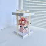 Load image into Gallery viewer, Heart &amp; Bloom Preserved Flower Vase – Pastel Color Series