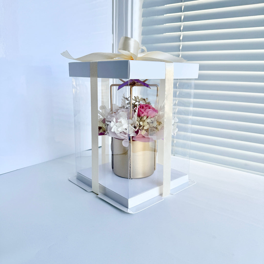 Blushing Bloom Gift Box – Preserved Flower Arrangement