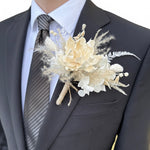Load image into Gallery viewer, Boho Ivory - Preserved Flower Boutonniere