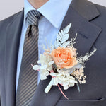 Load image into Gallery viewer, Coral Blush - Preserved Flower Boutonniere