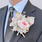 Blushing Garden Rose - Preserved Flower Boutonniere