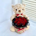 Load image into Gallery viewer, Everlasting Love - Teddy Bear Preserved Rose Arrangement
