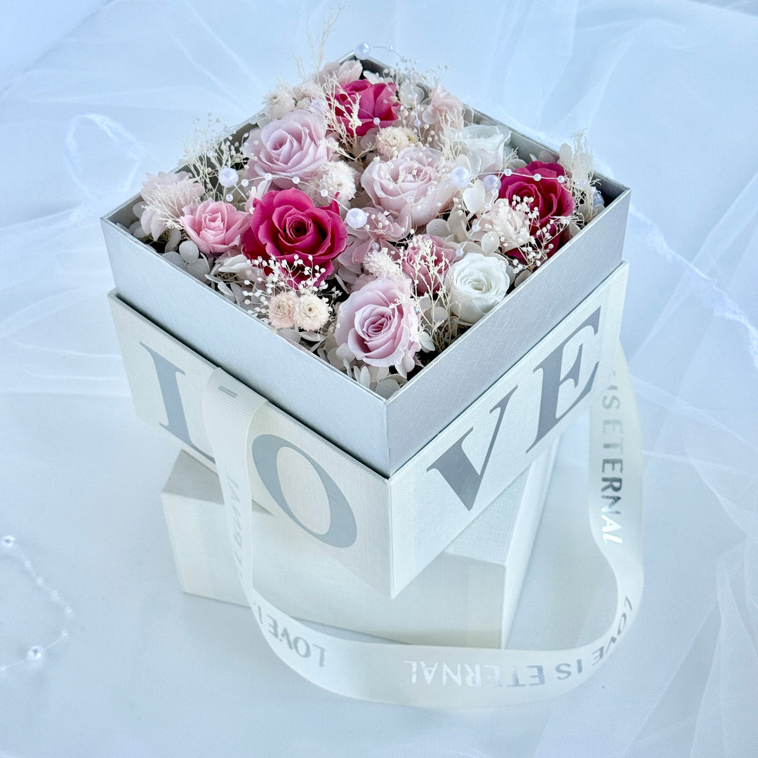 Eternal Love Preserved Rose Box – Three Color Edition