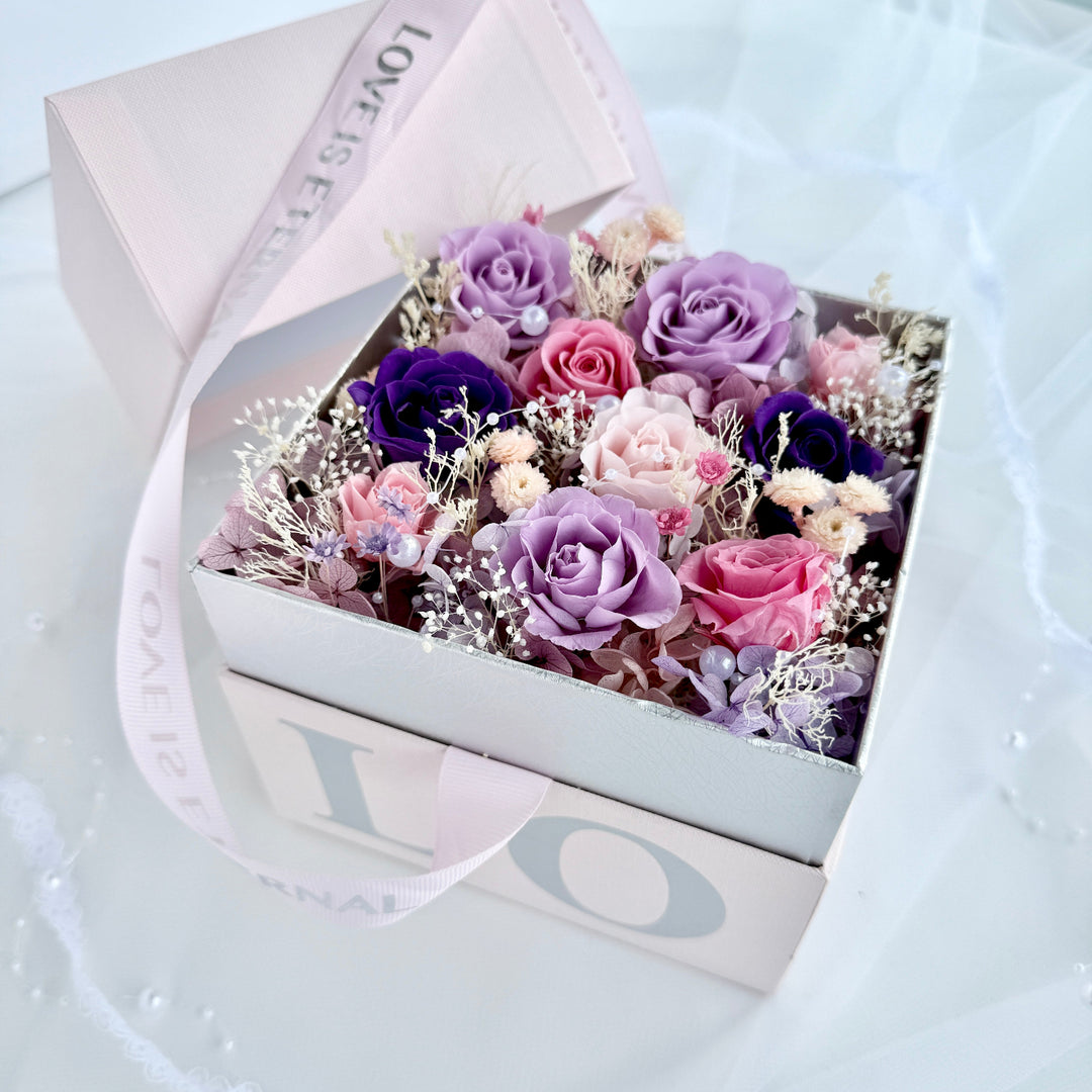 Eternal Love Preserved Rose Box – Three Color Edition