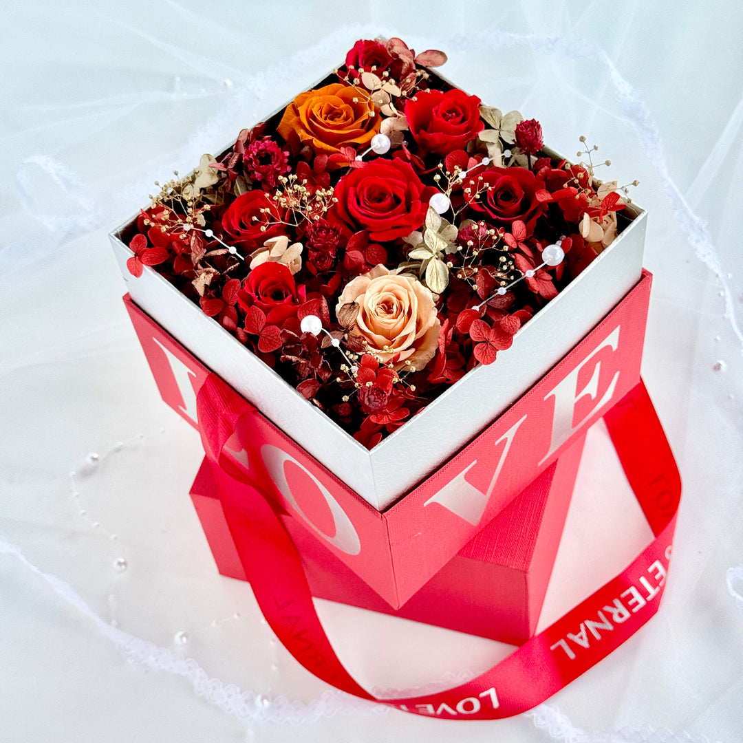 Eternal Love Preserved Rose Box – Three Color Edition