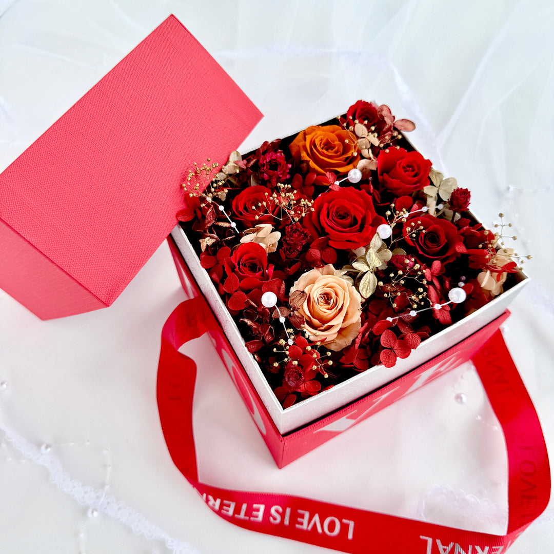 Eternal Love Preserved Rose Box – Three Color Edition