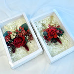 Load image into Gallery viewer, Velvet Flame - Preserved Flower Boutonnière