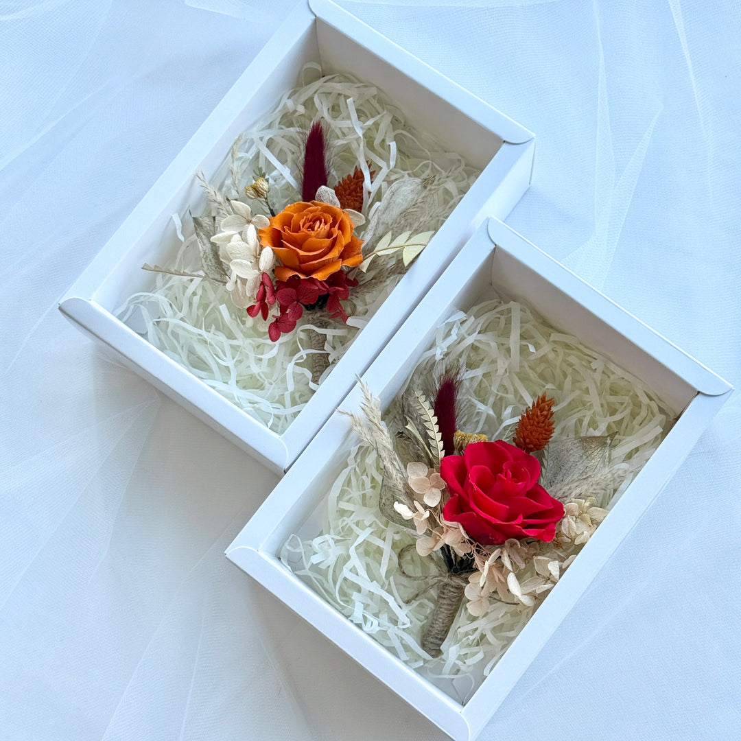 Bohemian Flame - Preserved Flower Boutonniere