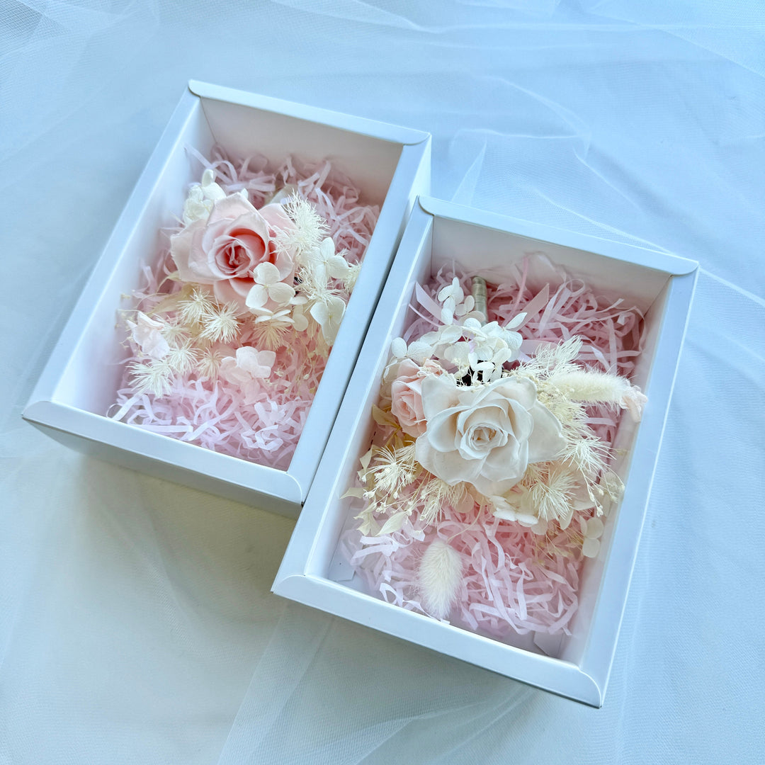Cloud Blush - Preserved Flower Boutonniere