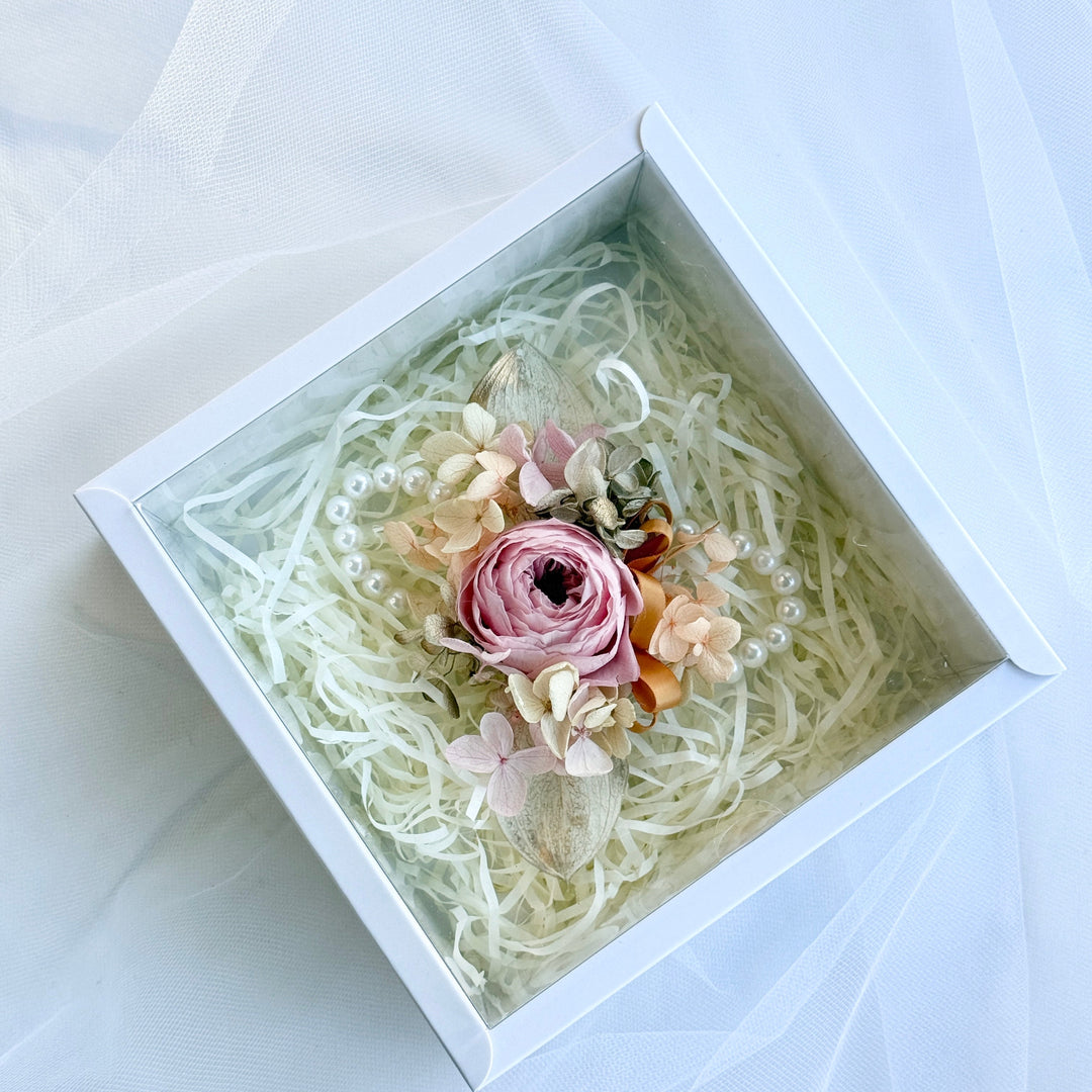 Romantic Garden Blush - Preserved Flower Wrist Corsage