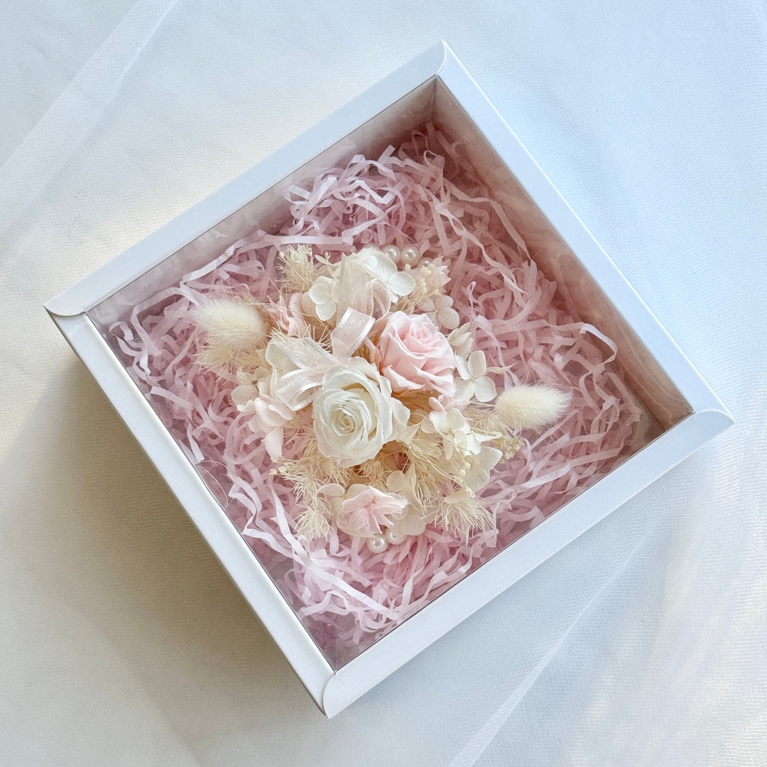 Cloud Blush - Preserved Flower Wrist Corsage