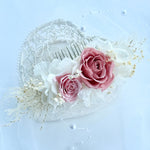 Load image into Gallery viewer, Dusty Pink Rose – Boho Preserved Floral Bridal Hair Comb